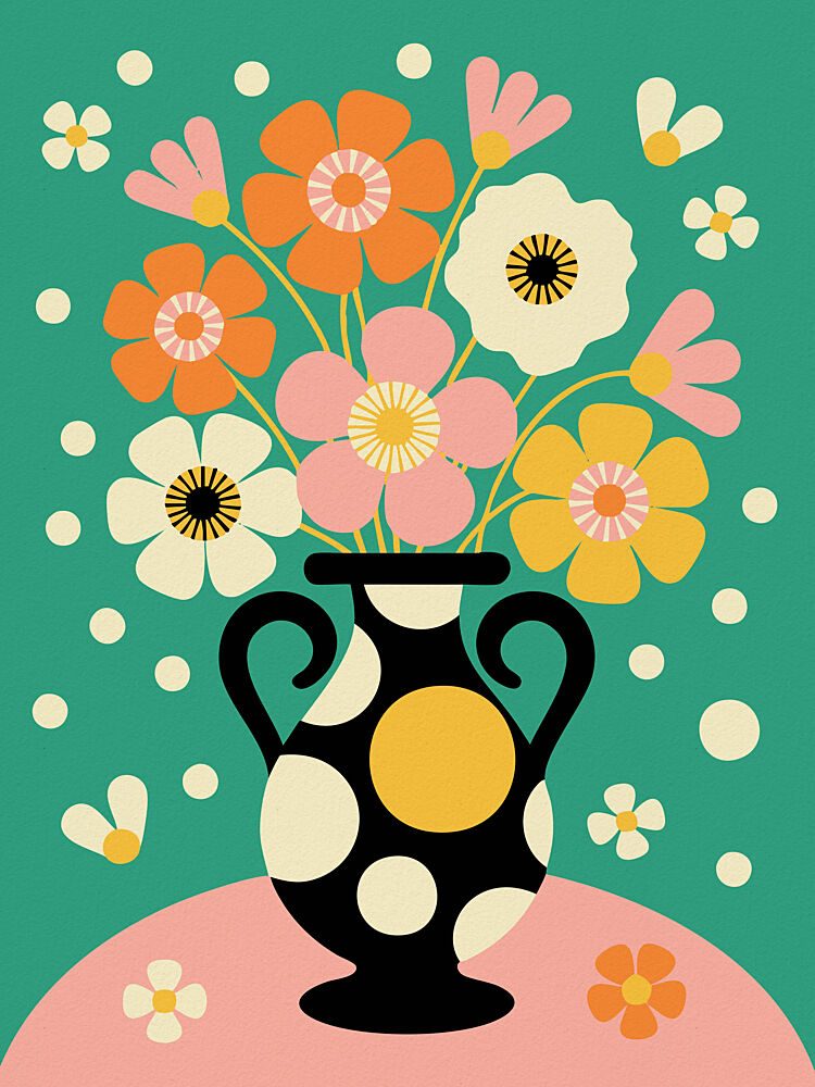 Colorful Polka Dot Bouquet art print by Andreas Magnusson for $57.95 CAD