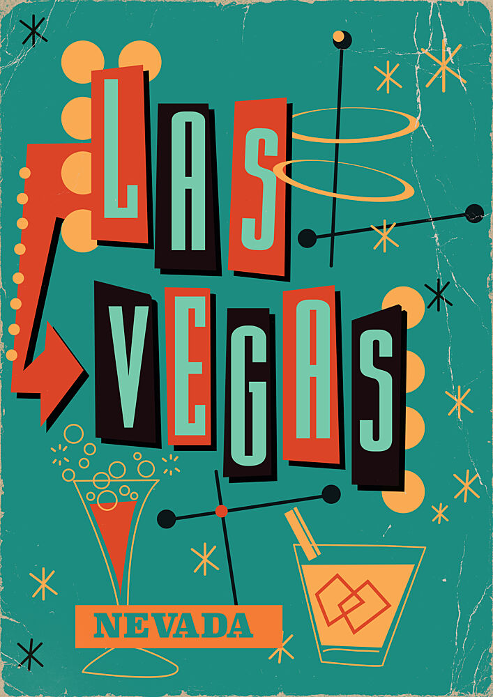 Mid Century Las Vegas art print by Nicholas for $57.95 CAD
