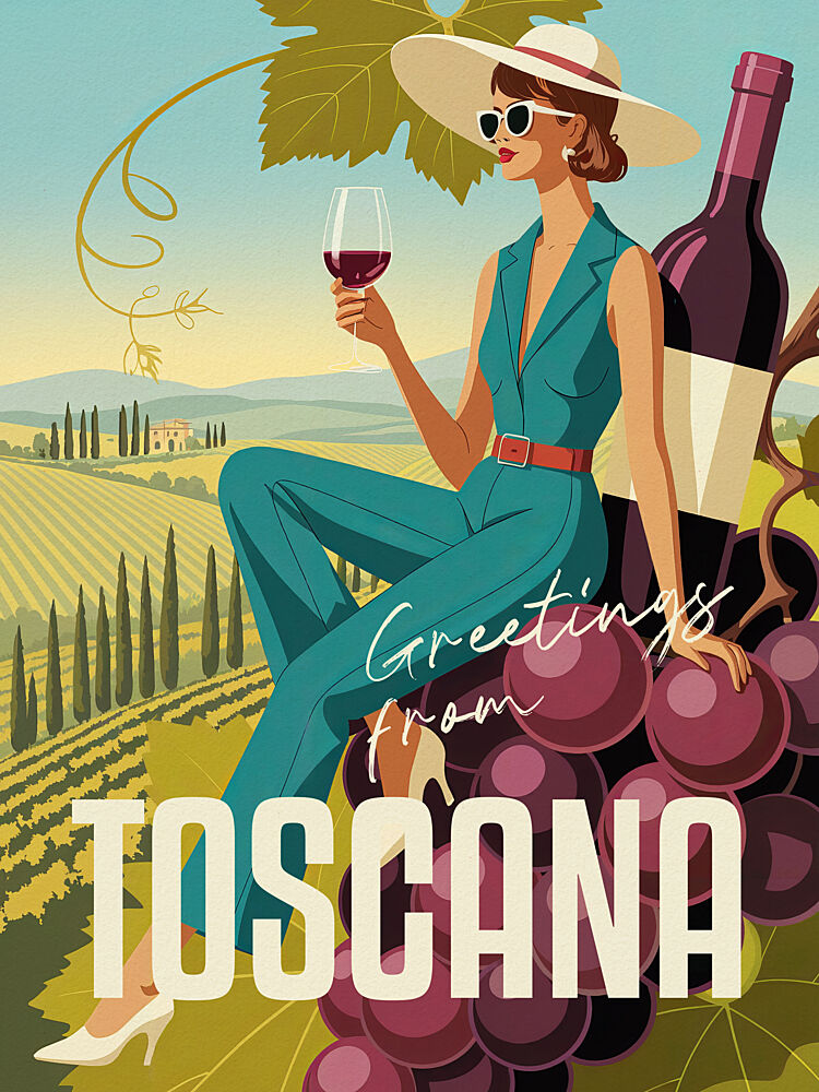 Tuscan Wine Country Style art print by Andreas Magnusson for $57.95 CAD