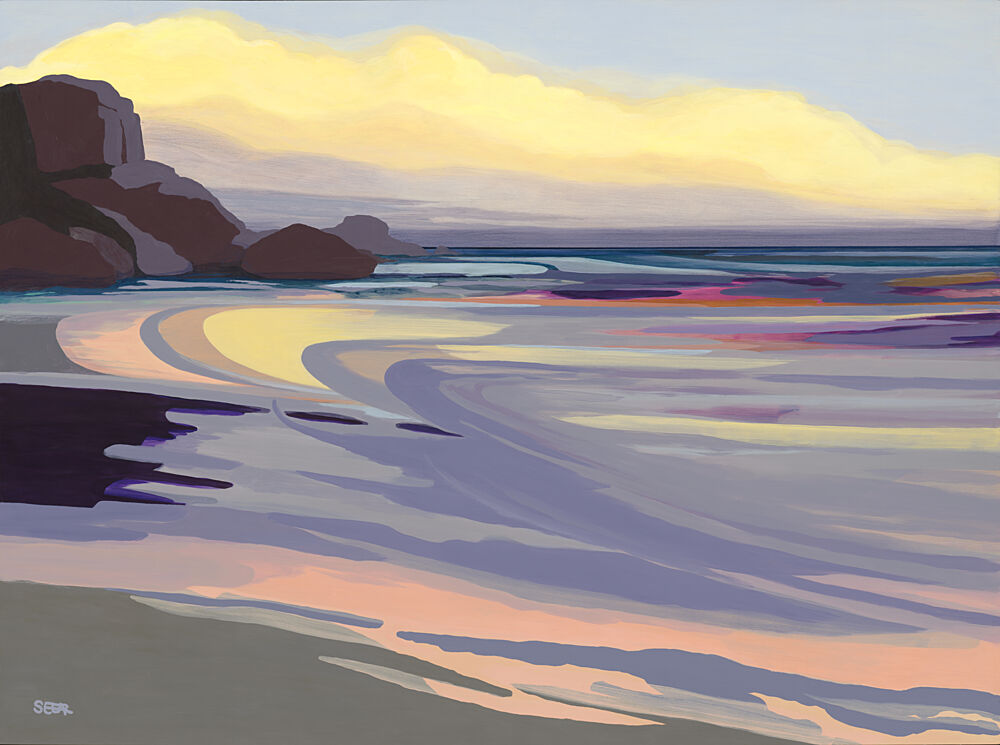 Coastal Sunset Glow art print by Angela Seear for $57.95 CAD