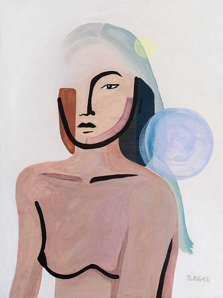 Modern Abstract Woman art print by Angela Seear for $57.95 CAD