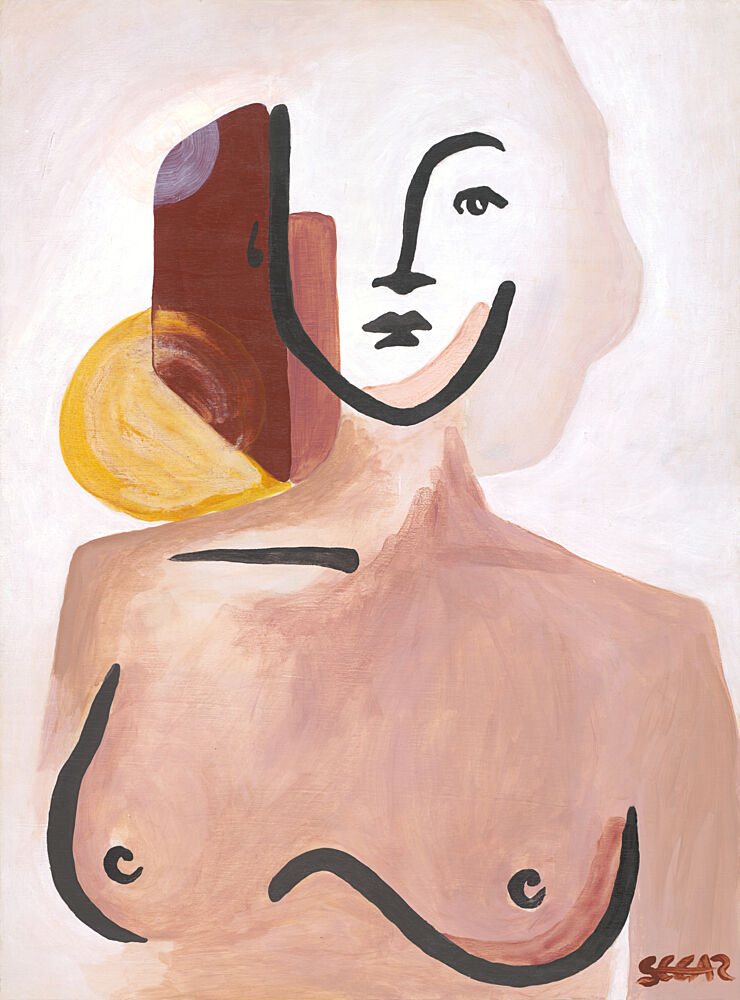 Serene Abstract Woman art print by Angela Seear for $57.95 CAD