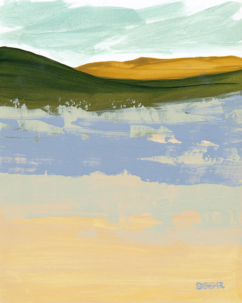 Abstract Golden Hills Horizon art print by Angela Seear for $57.95 CAD