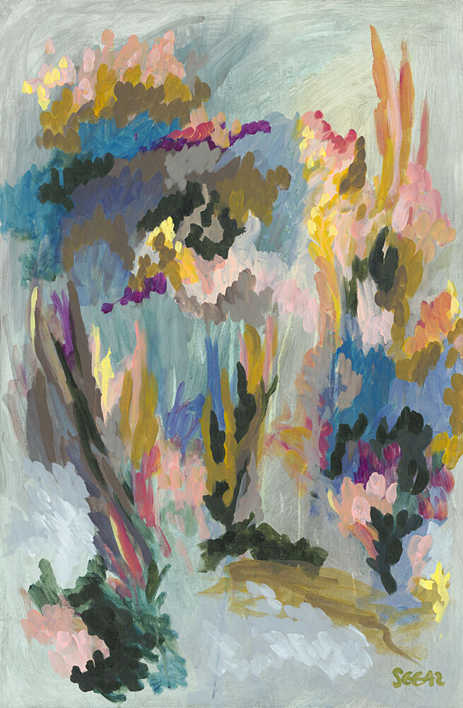 Vibrant Floral Abstract art print by Angela Seear for $57.95 CAD