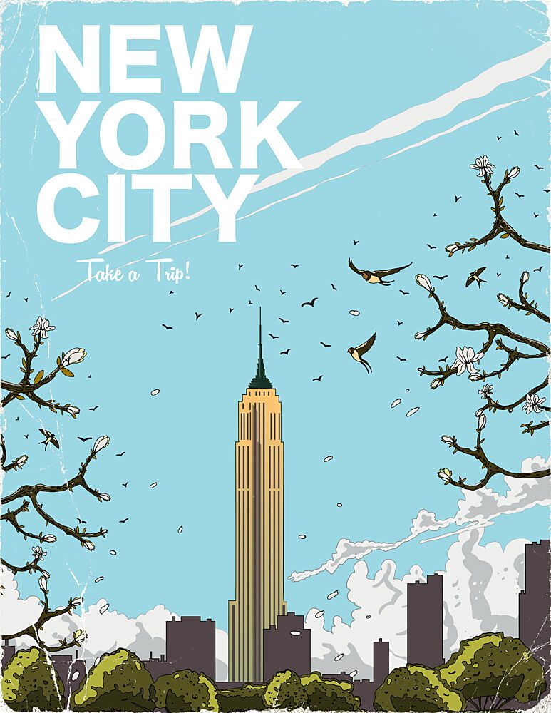 Springtime New York City art print by Nicholas for $57.95 CAD