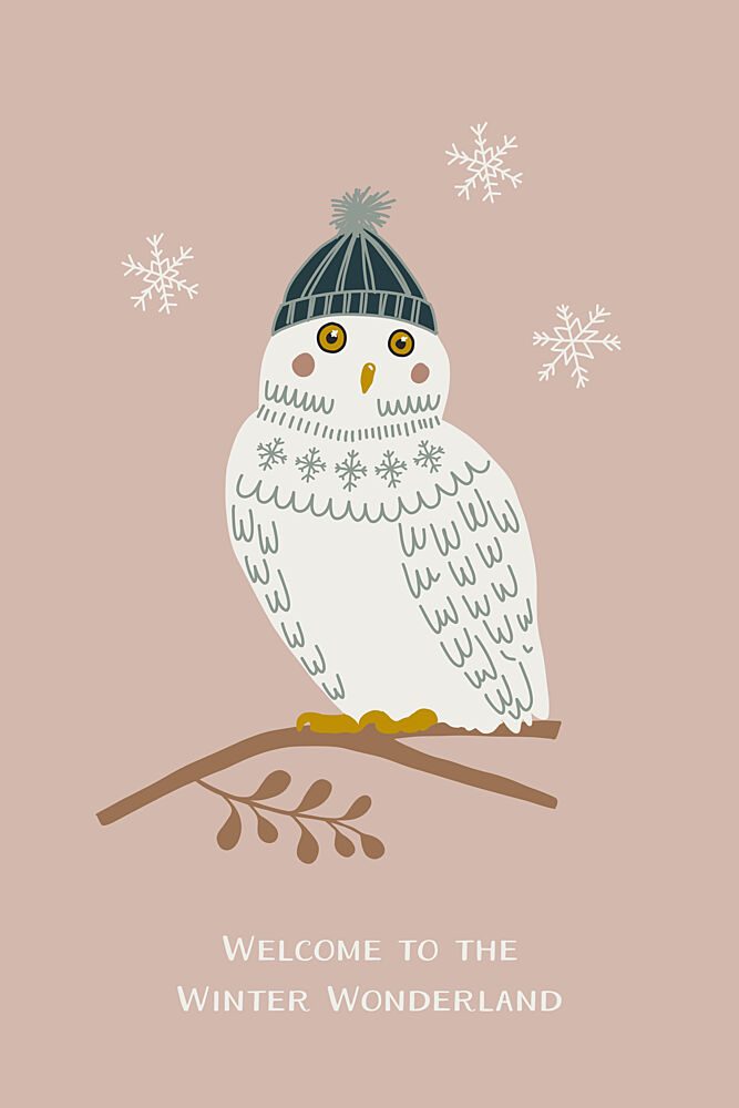 Snowy Owl Winter Hat art print by Alexandra Weise for $57.95 CAD