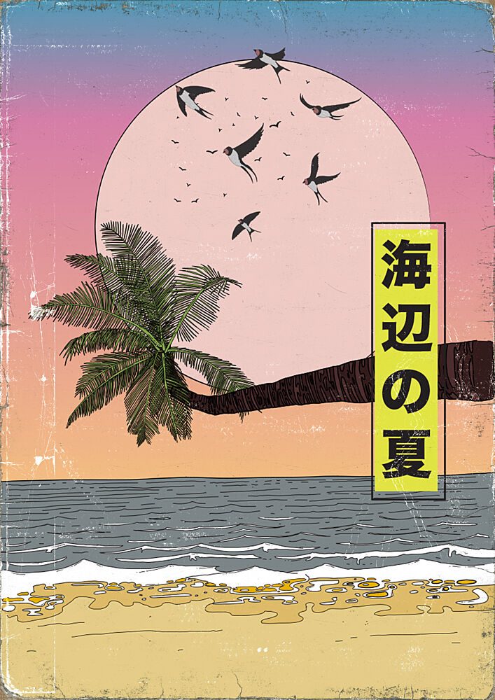Summer Beach Sunset art print by Nicholas for $57.95 CAD