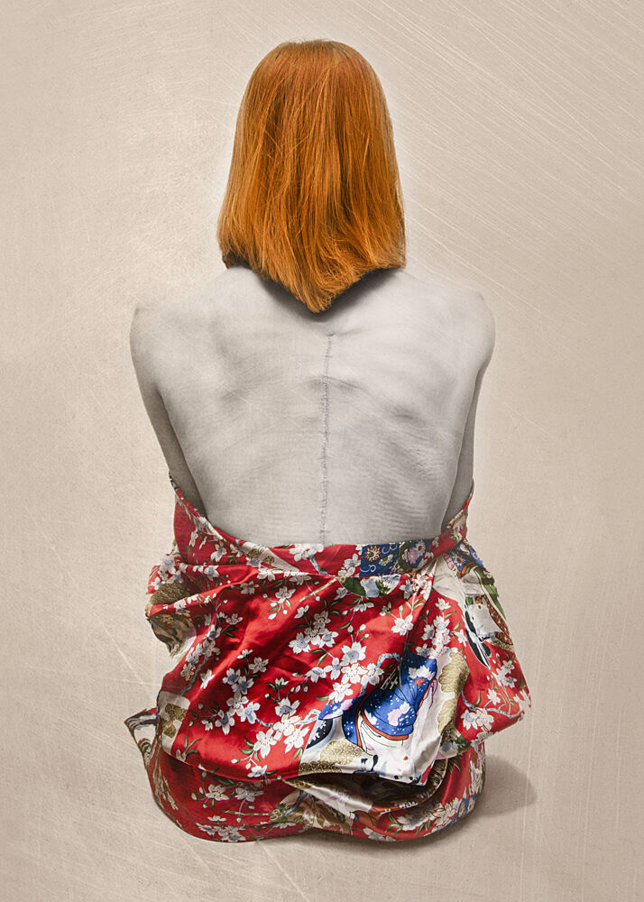 Red Hair Kimono Back art print by Joanna Ras for $57.95 CAD