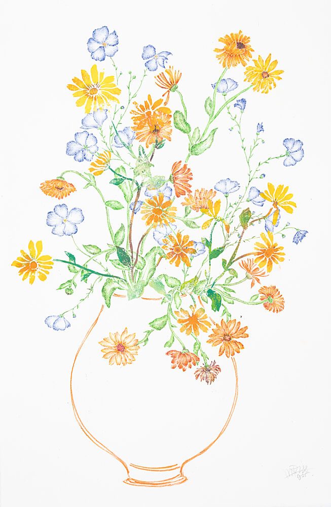 Vibrant Vase of Flowers art print by Mette Rix for $57.95 CAD