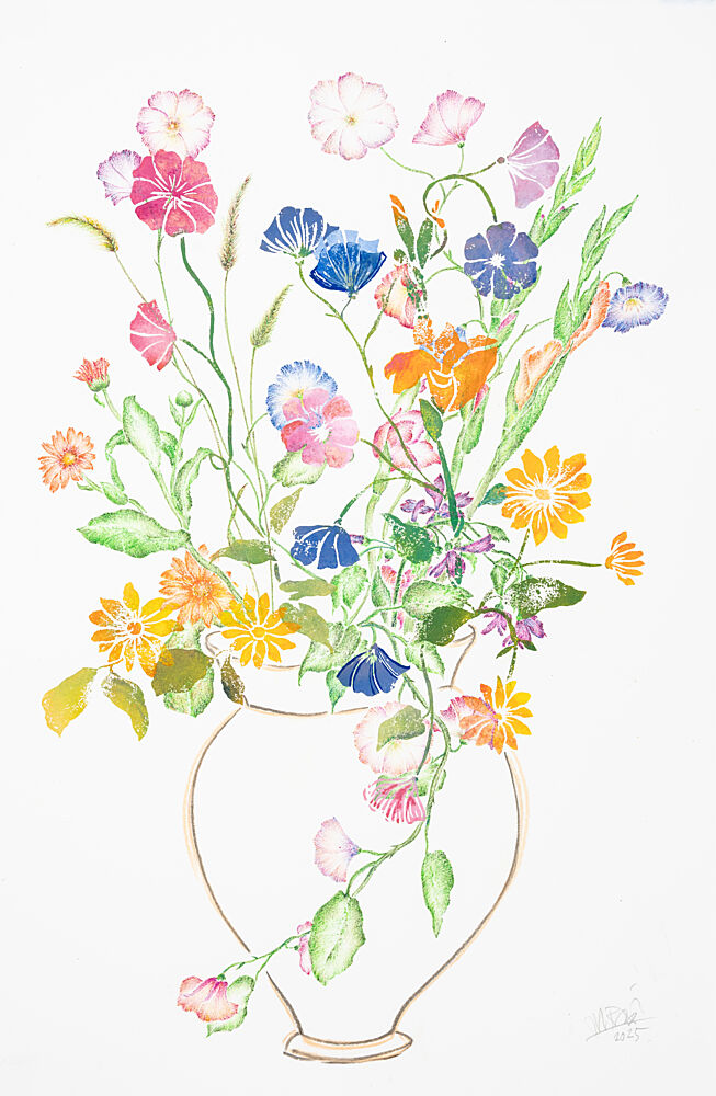 Colorful Spring Bouquet art print by Mette Rix for $57.95 CAD