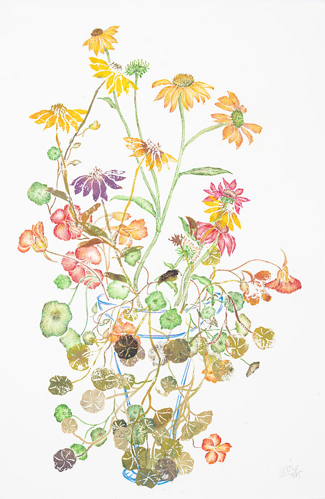 Colorful Wildflower Vase art print by Mette Rix for $57.95 CAD