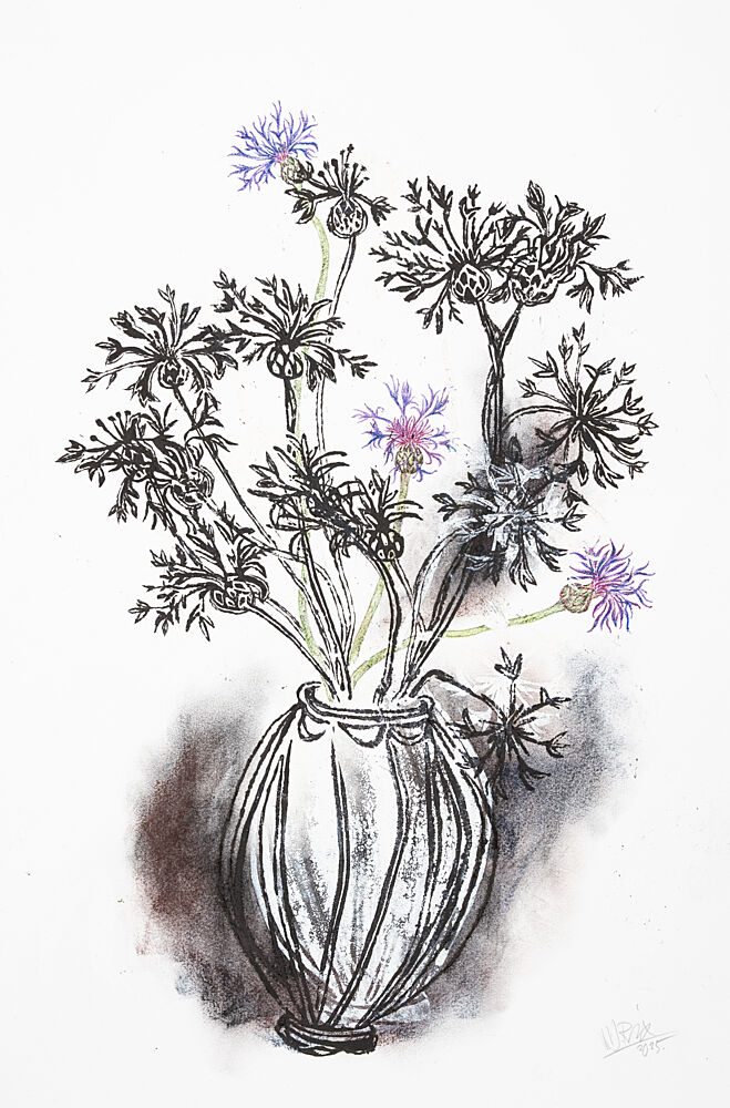 Wildflower Vase Sketch art print by Mette Rix for $57.95 CAD