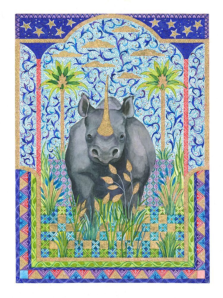 Rhinosceros Illustration art print by Isabelle Brent for $57.95 CAD