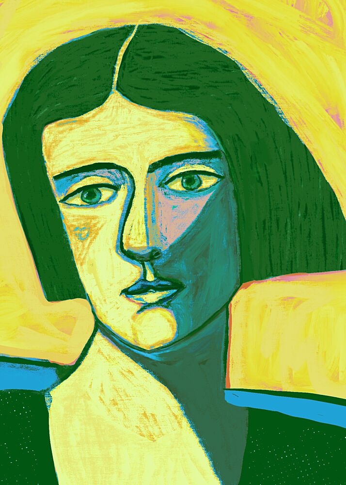 Abstract Green Woman art print by Sharyn Bursic for $57.95 CAD