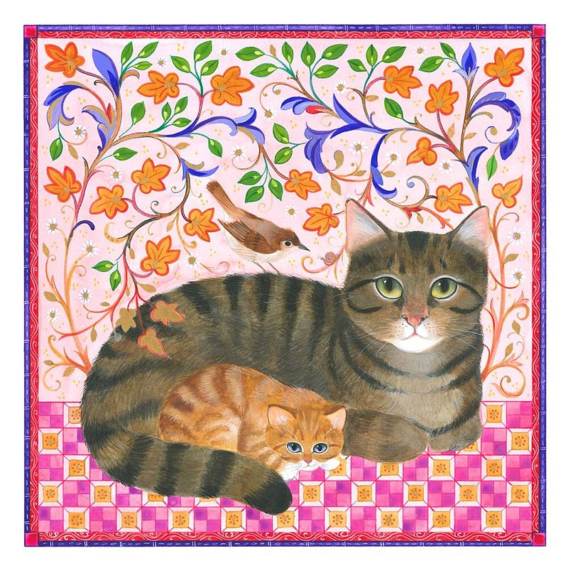 Tabby Cat and Ginger Kitten art print by Isabelle Brent for $57.95 CAD