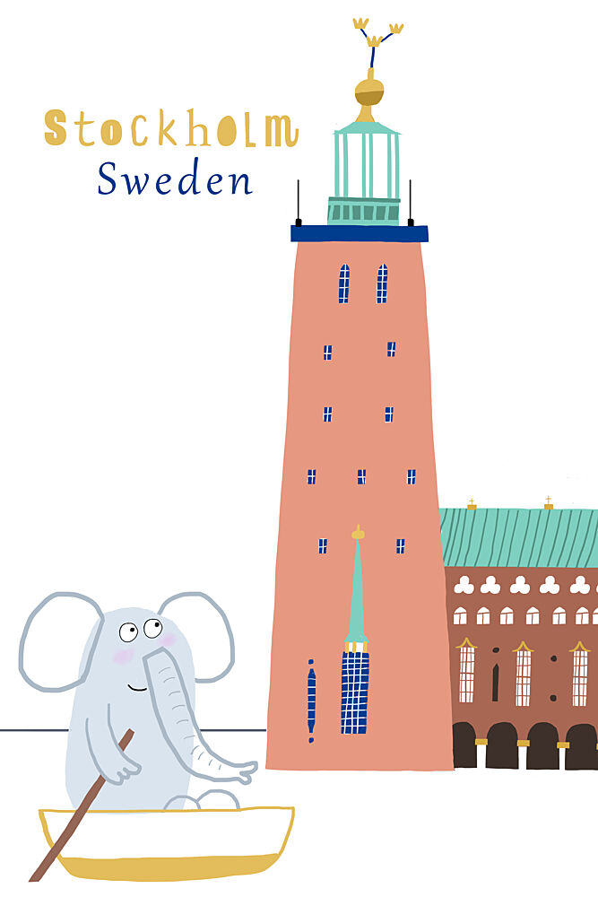 Landmark25 City Hall, Stockholm art print by Carla Daly for $57.95 CAD