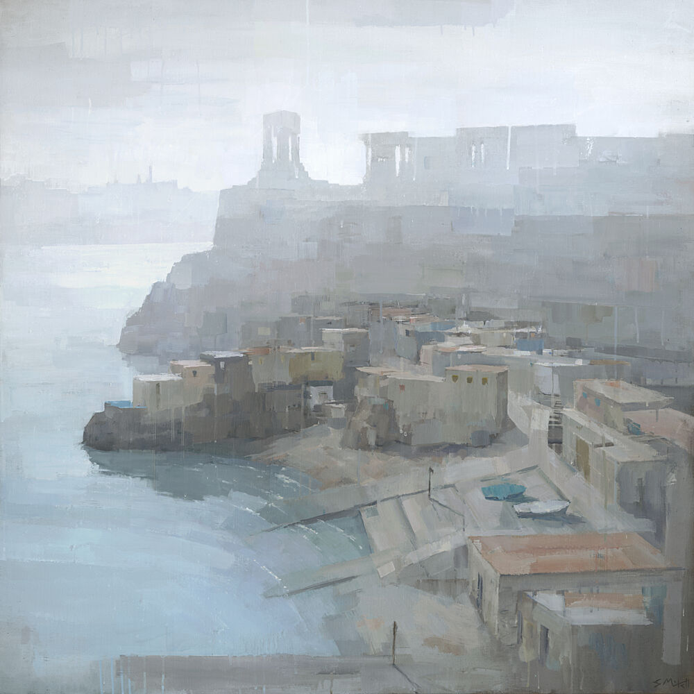 Misty Mediterranean Town art print by Steve Mitchell for $57.95 CAD