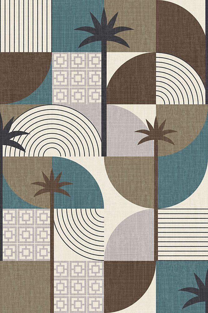 Tropical Geometric Palms art print by Alexandra Weise for $57.95 CAD