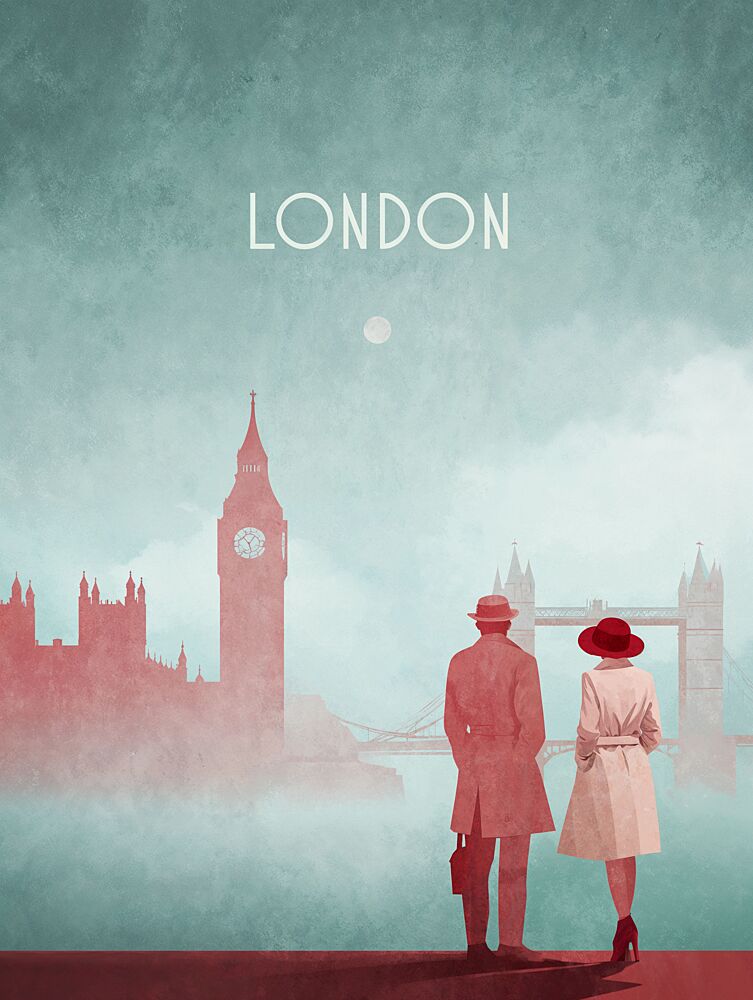 London - Big Ben and Tower Bridge art print by Emel Tunaboylu for $57.95 CAD