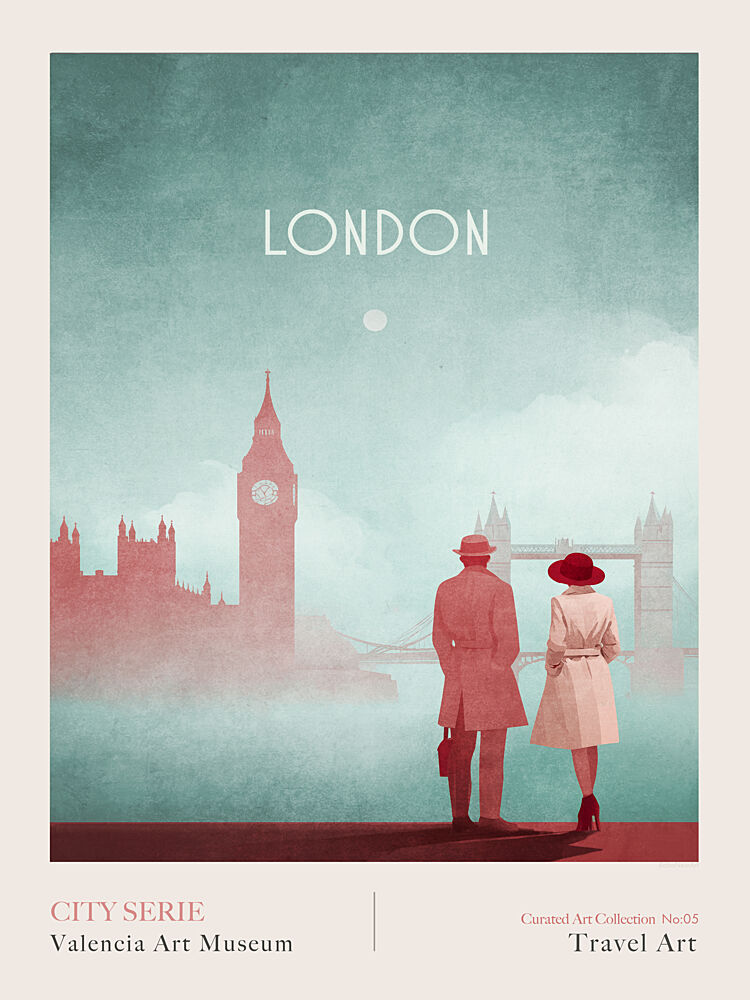 London - Big Ben and Tower Bridge art print by Emel Tunaboylu for $57.95 CAD