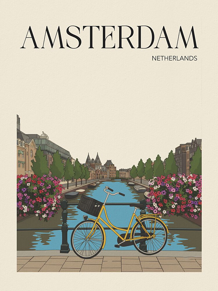 Amsterdam Canal Bicycle art print by Andreas Magnusson for $57.95 CAD