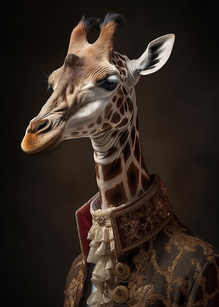 Regal Giraffe Gentleman art print by Andreas Magnusson for $57.95 CAD