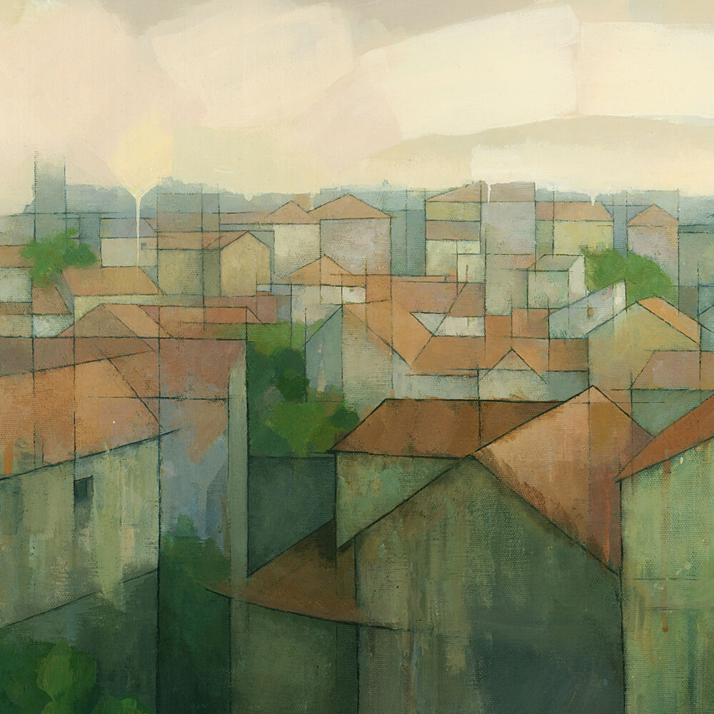 Geometric City Rooftops art print by Steve Mitchell for $57.95 CAD
