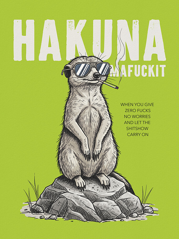 Cool Smoking Meerkat art print by Andreas Magnusson for $57.95 CAD