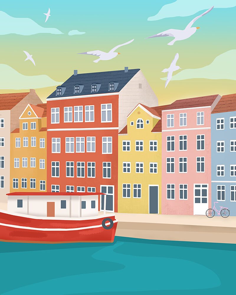 Copenhagen art print by Petra Lizde for $57.95 CAD
