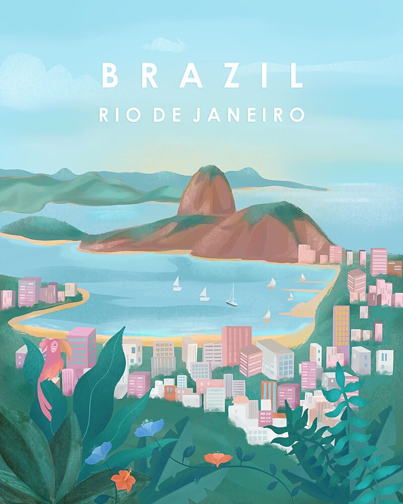 Brazil art print by Petra Lizde for $57.95 CAD