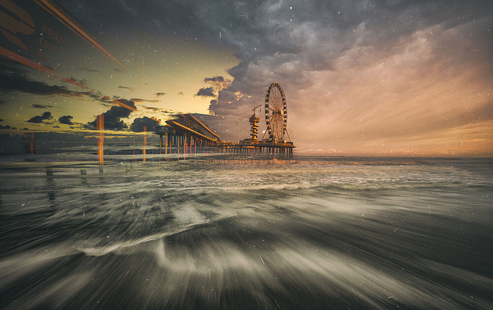 Twilight Pier Long Exposure art print by Larry Deng Apa for $57.95 CAD