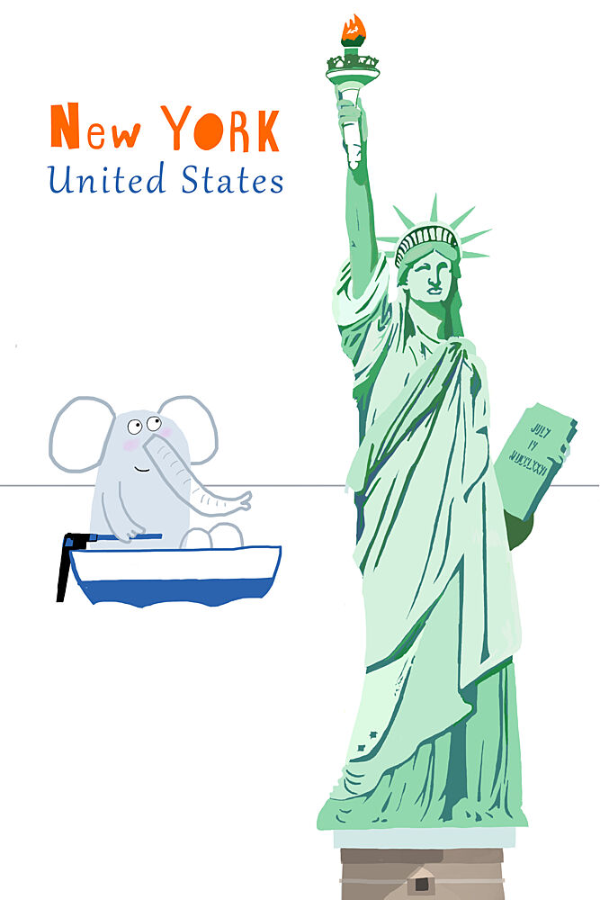 Statue of Liberty Elephant art print by Carla Daly for $57.95 CAD
