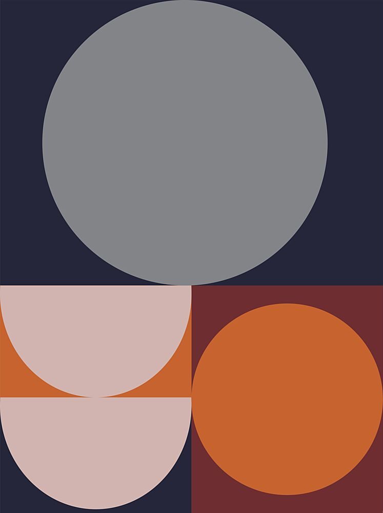 Abstract Color Block Circles art print by Nilesh Kulkarni for $57.95 CAD