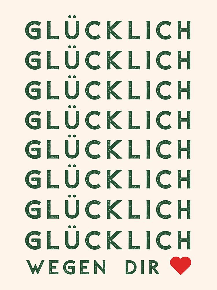 Glucklich Wegen Dir Heart art print by Ohkimiko for $57.95 CAD