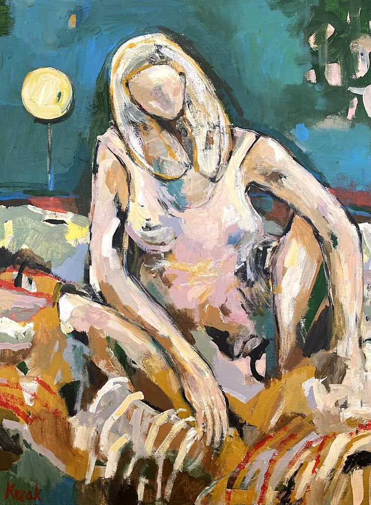 Relaxed Blonde Figure art print by Magdalena Krzak for $57.95 CAD