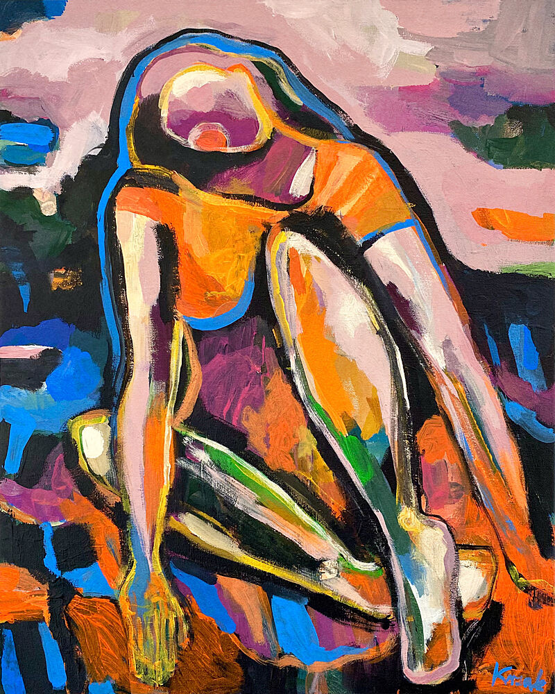 Colorful Abstract Woman art print by Magdalena Krzak for $57.95 CAD