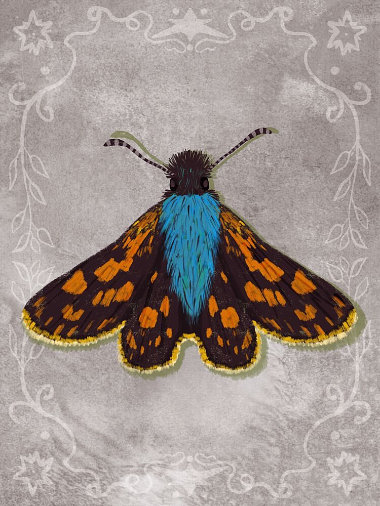 Blue Spotted Moth art print by Aliya Putrus for $57.95 CAD