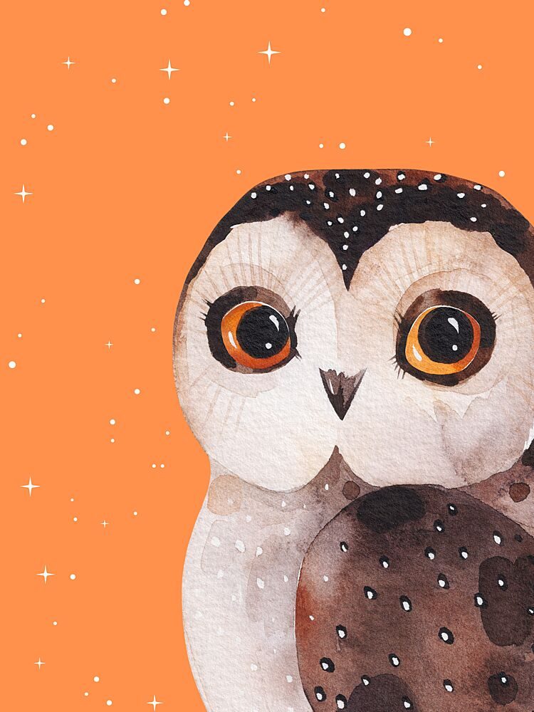 Starry Night Owl art print by Ohkimiko for $57.95 CAD