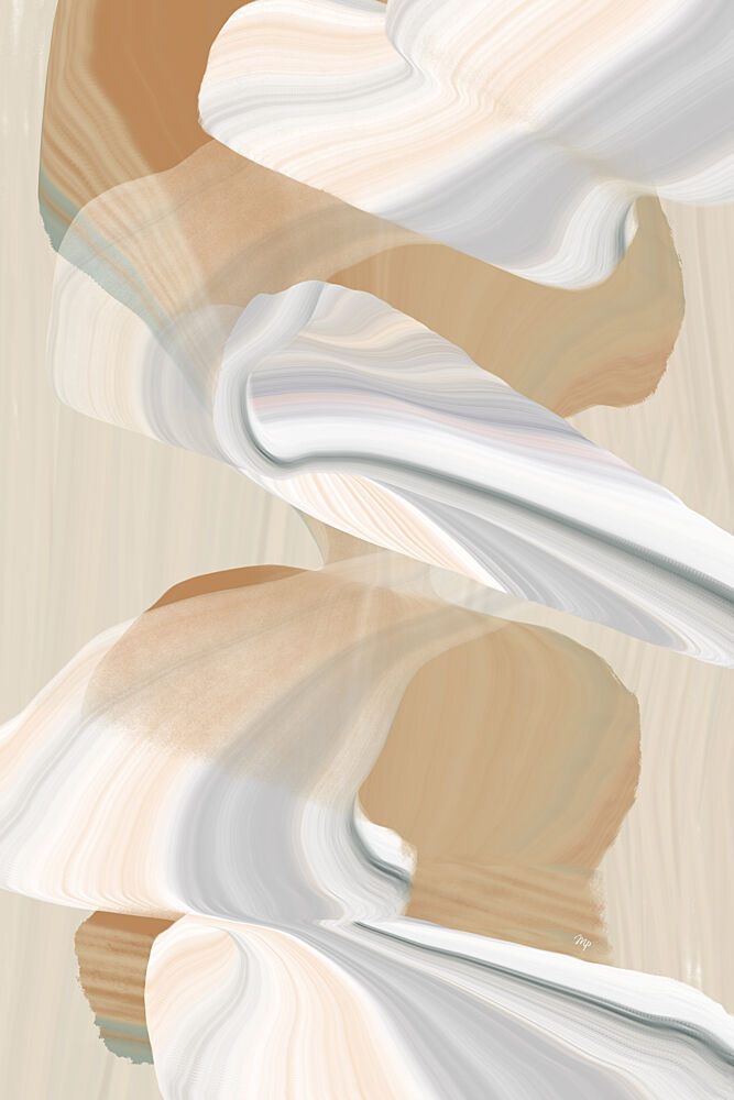 Abstract Fluid Neutrals art print by Martina for $57.95 CAD
