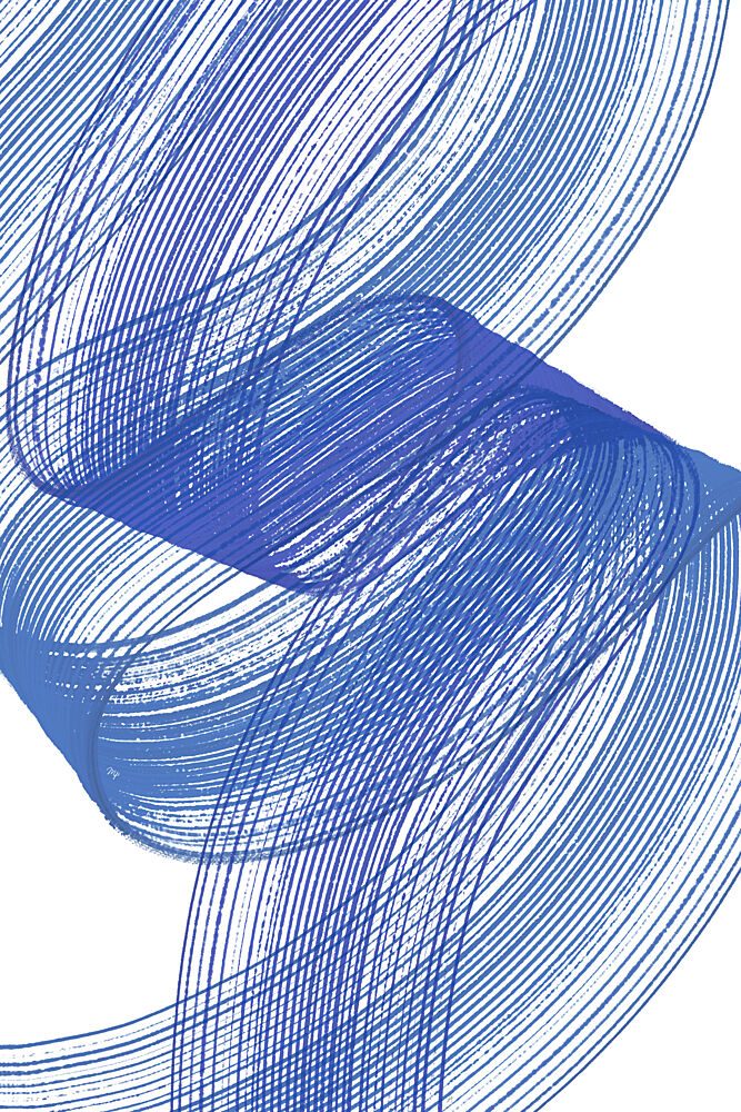 Oceanic Blue Flow art print by Martina for $57.95 CAD
