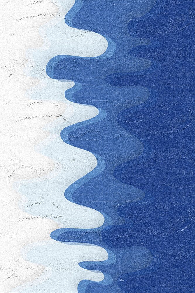 Flowing Blue Waves art print by Martina for $57.95 CAD
