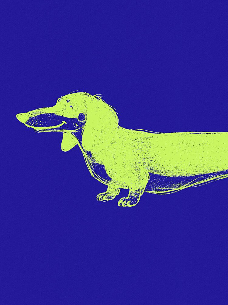 Modern Green Dachshund art print by Andreas Magnusson for $57.95 CAD