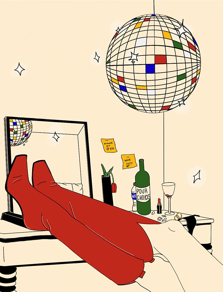 Chic Disco Night art print by Juliana Kokolari for $57.95 CAD