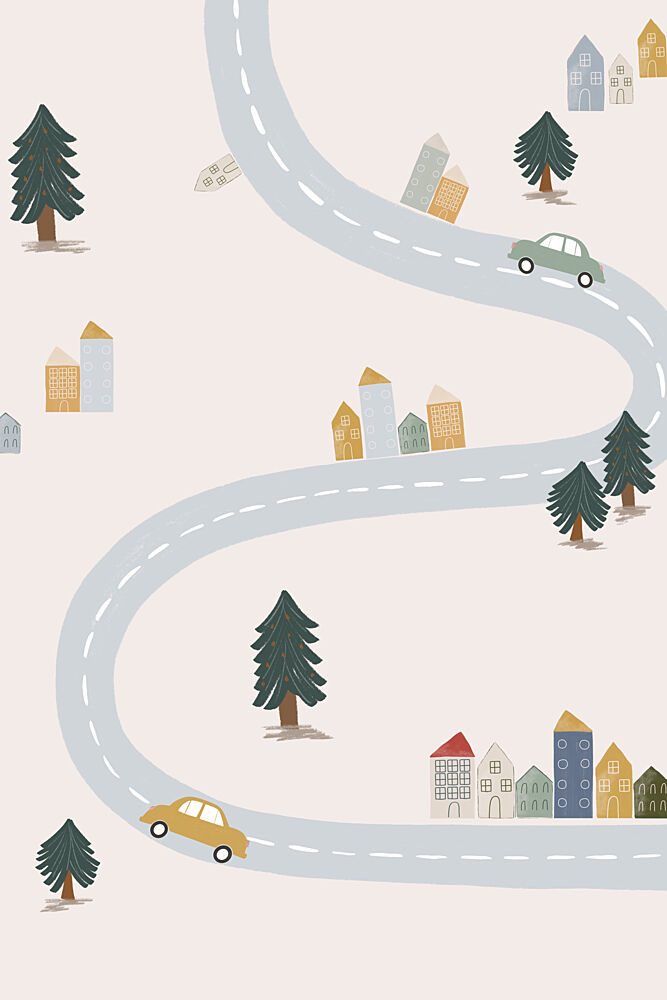 Playful Town Drive art print by Menina Lisboa for $57.95 CAD