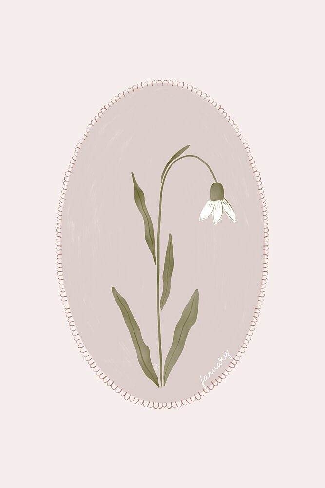 January Snowdrop Bloom art print by Menina Lisboa for $57.95 CAD