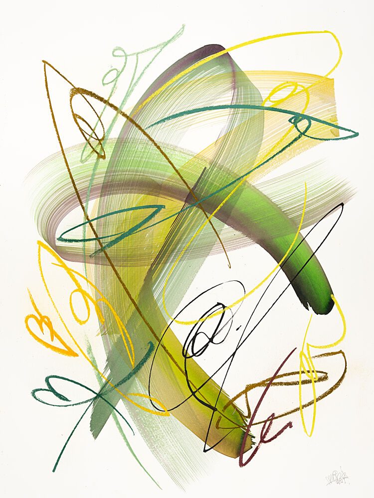 Dynamic Green Swirls art print by Mette Rix for $57.95 CAD
