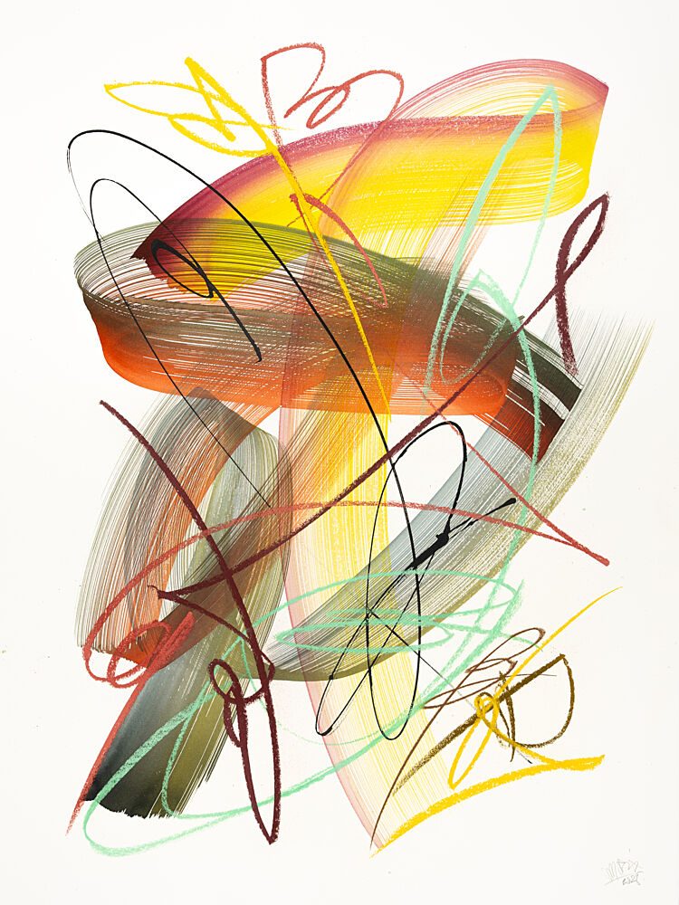 Dynamic Colorful Flow art print by Mette Rix for $57.95 CAD