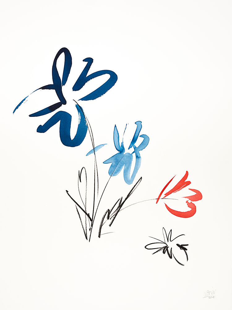 Abstract Brushstroke Flowers art print by Mette Rix for $57.95 CAD