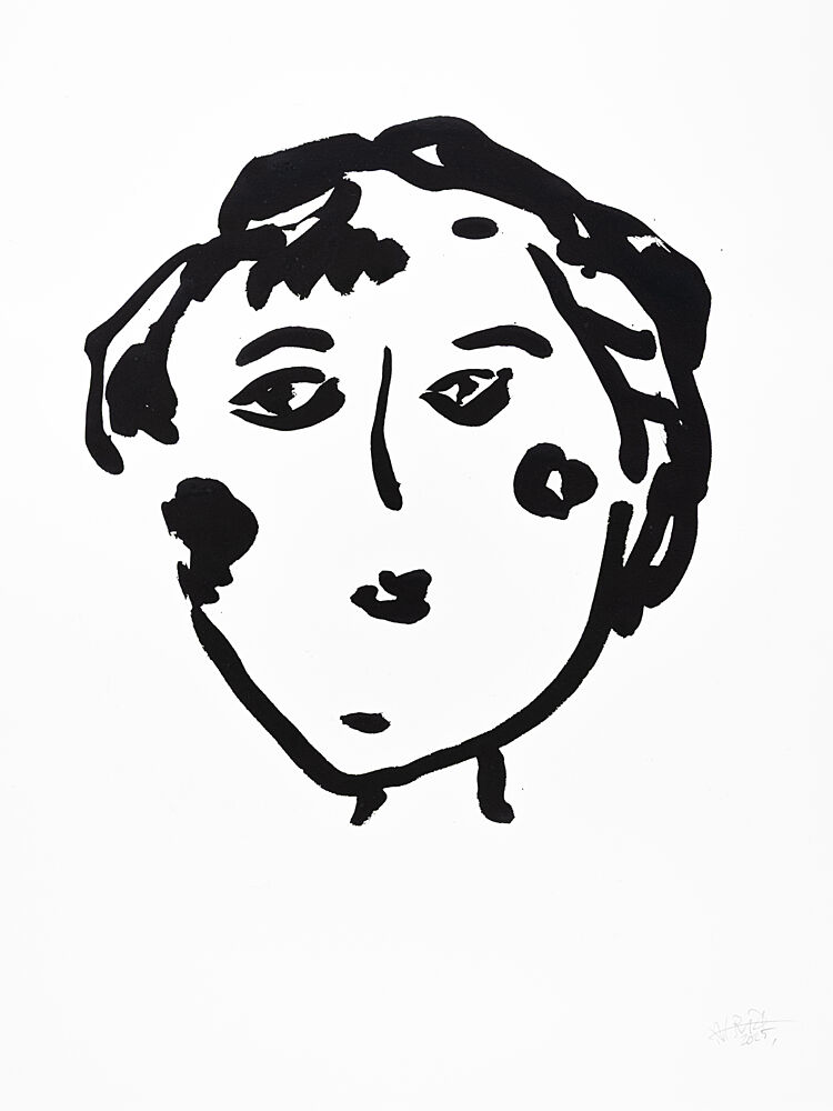 Expressive Minimal Face art print by Mette Rix for $57.95 CAD