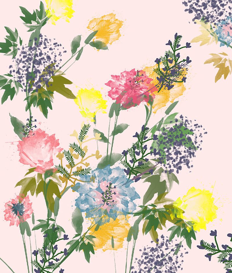 Colorful Watercolor Blooms art print by Uma Gokhale for $57.95 CAD
